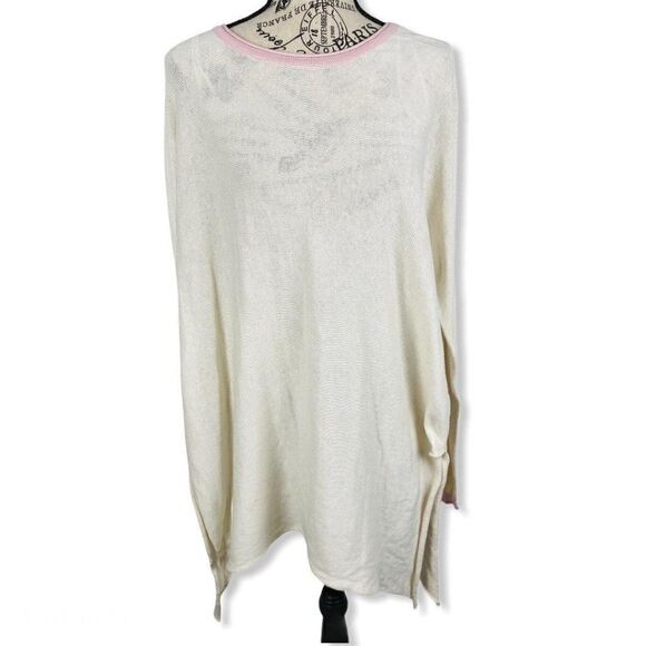 Cloth by Design cotton scoop neck oversized beige - Picture 1 of 5